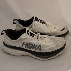 HOKA One Bondi 8 Sharkskin White Grey Mens Size 10.5